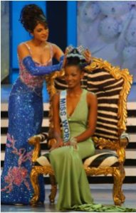 Darego Agbani of Nigeria became the first black contestant to win Miss World crown